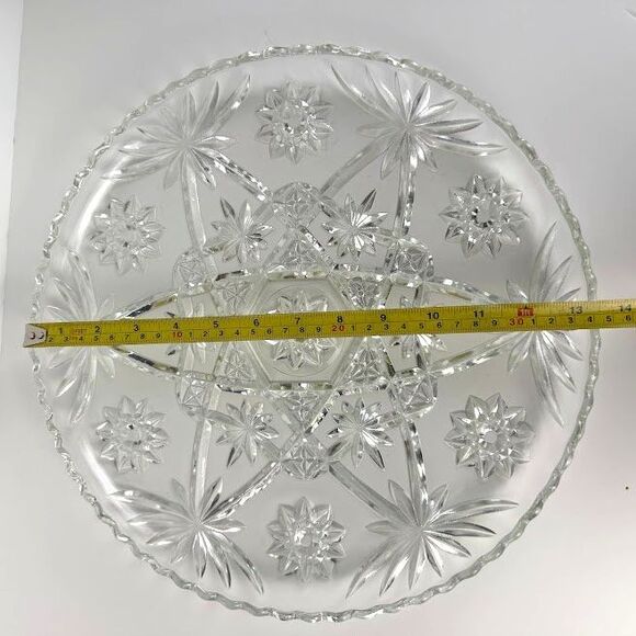 Anchor Hocking "Star of David" Early American Prescut EAPC 13.5" Serving Platter - Picture 4 of 4